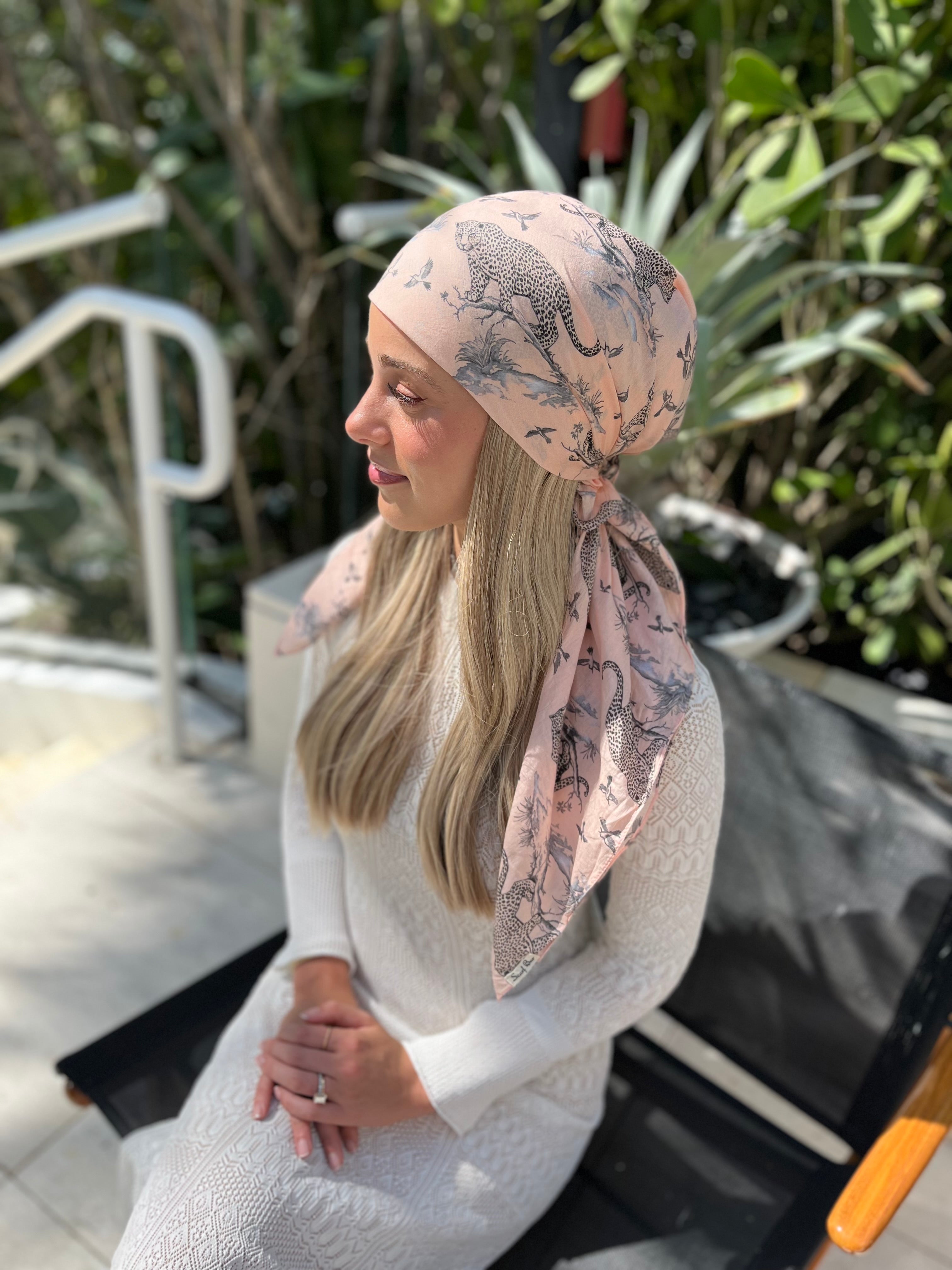 Safari Sketch Square Head Scarf – Scarf Bar