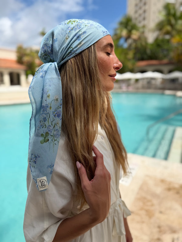 Bluebell Mist Square Head Scarf