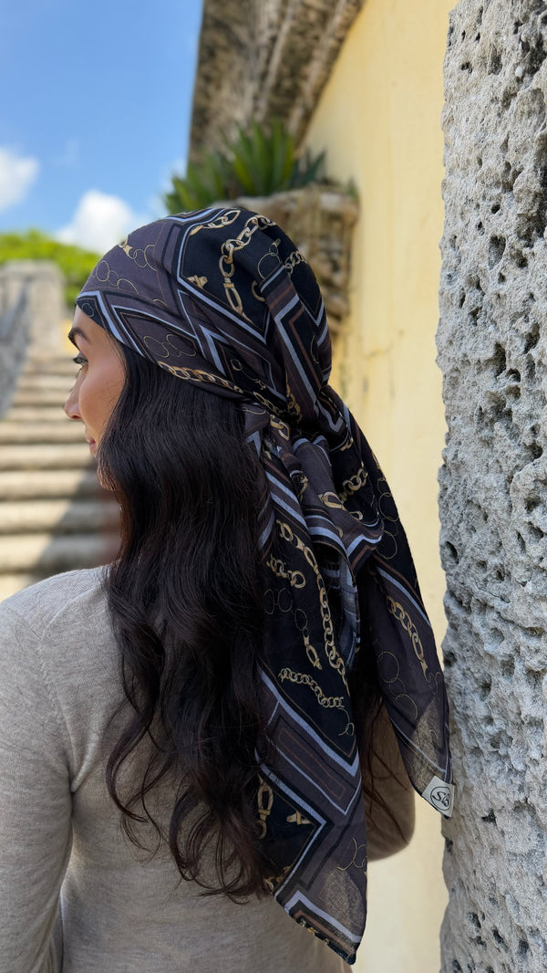 Kensington Chain Square Head Scarf