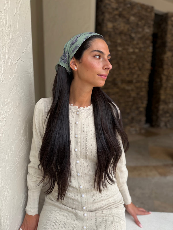 Olive Chateau Toile Bandana