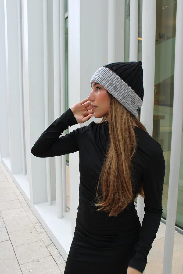 Monochrome Cuffed Beanie