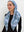 CLASSIC PRETIED Forest Green Toile Head Scarf (WITH VELVET GRIP)