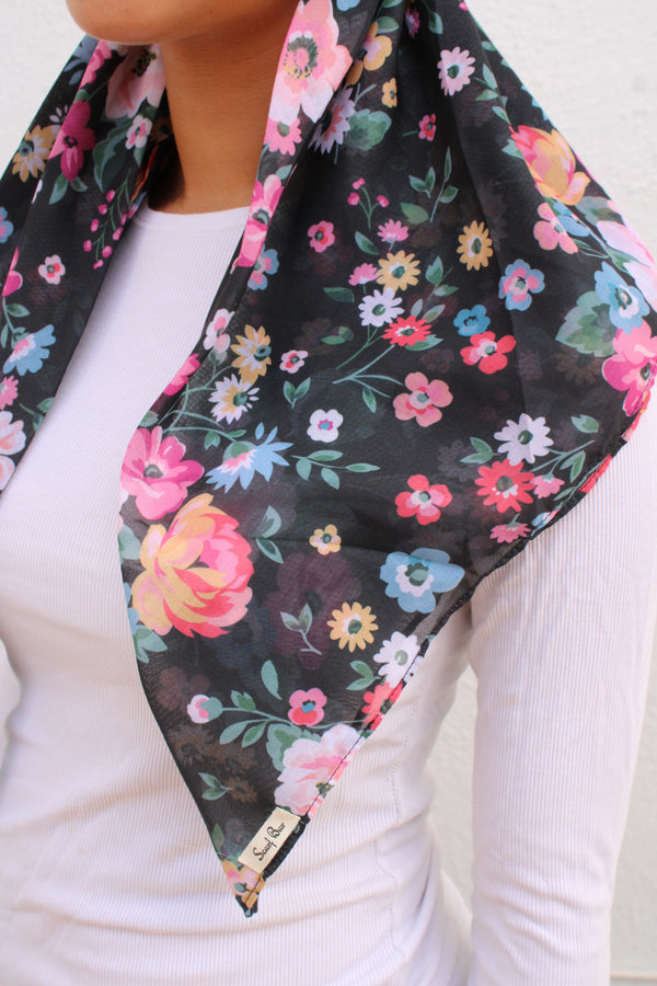 CLASSIC PRETIED Painted Petal Head Scarf (WITH VELVET GRIP)