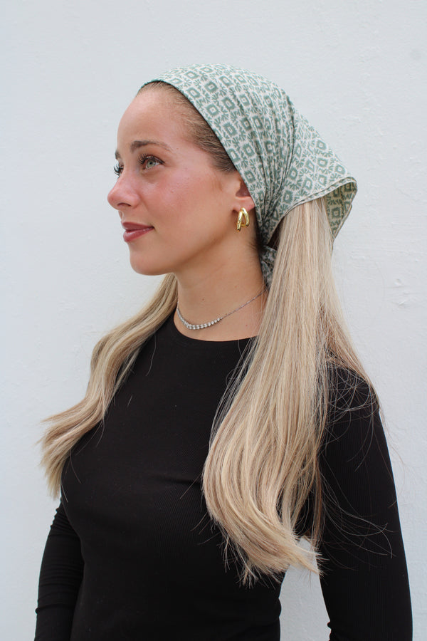 Sage Geo Bandana