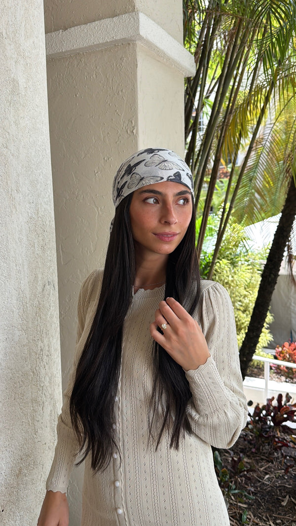 Noir Monarch Square Head Scarf