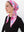 Pink Flower Power Square Head Scarf
