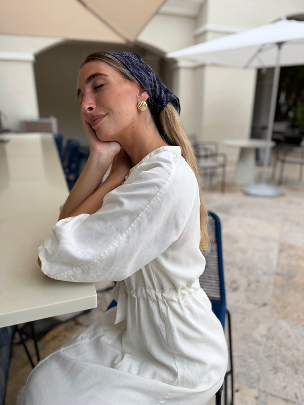 Navy Motif Bandana