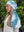 White Sage Floral Collection Square Head Scarf