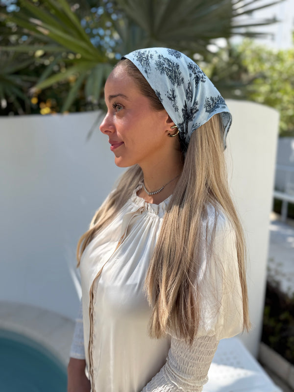 Blue Chateau Toile Bandana