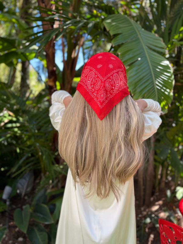 Paisley Red Bandana