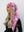 Pink Flower Power Square Head Scarf