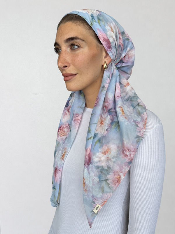 CLASSIC PRETIED Painters Garden Head Scarf (WITH VELVET GRIP)