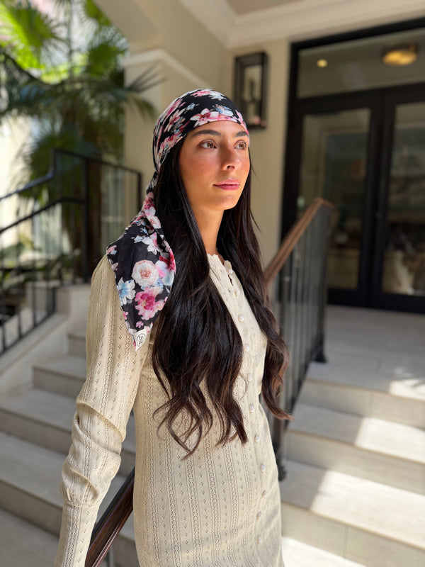 Moonlight Garden Square Head Scarf