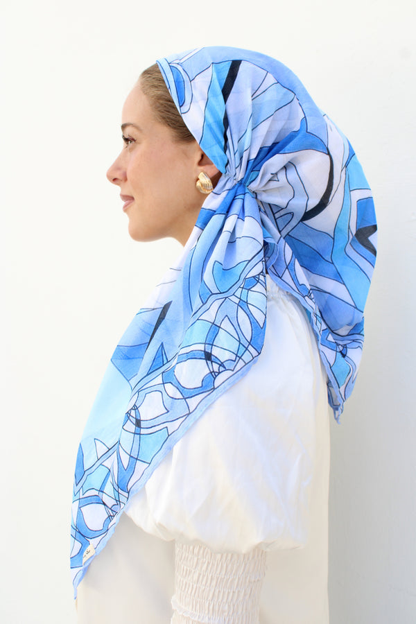 VERSATILE PRETIED Inspired Azure Motion Head Scarf
