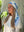 White Blue Floral Collection Square Head Scarf