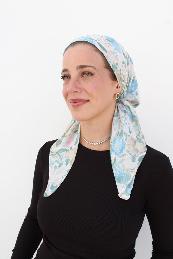 Pastel Garden Square Head Scarf