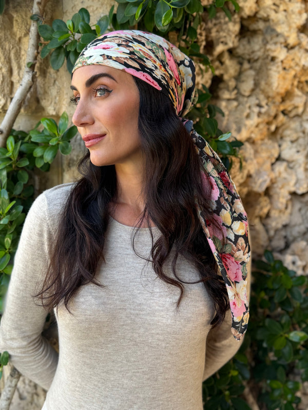 Vintage Rose Square Head Scarf