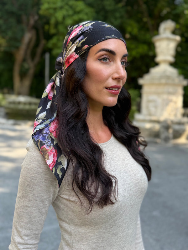 Victorian Garden Square Head Scarf