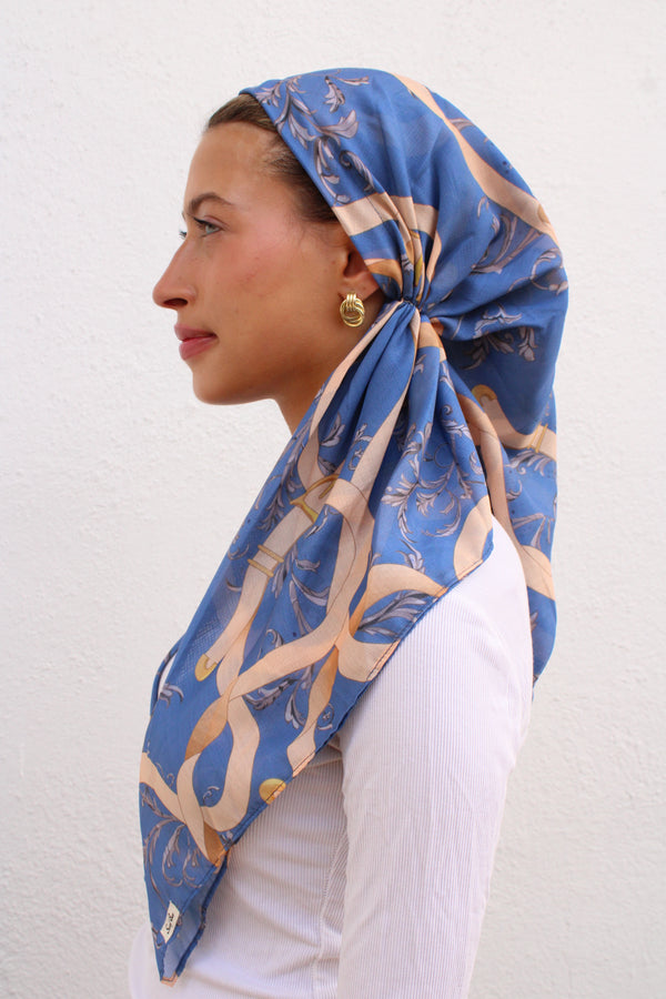 SB VERSATILE PRETIED Slate Blue Chains (WITH VELVET GRIP)