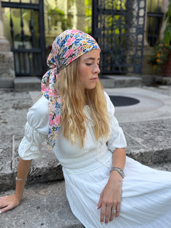 Petite Fleur Square Head Scarf