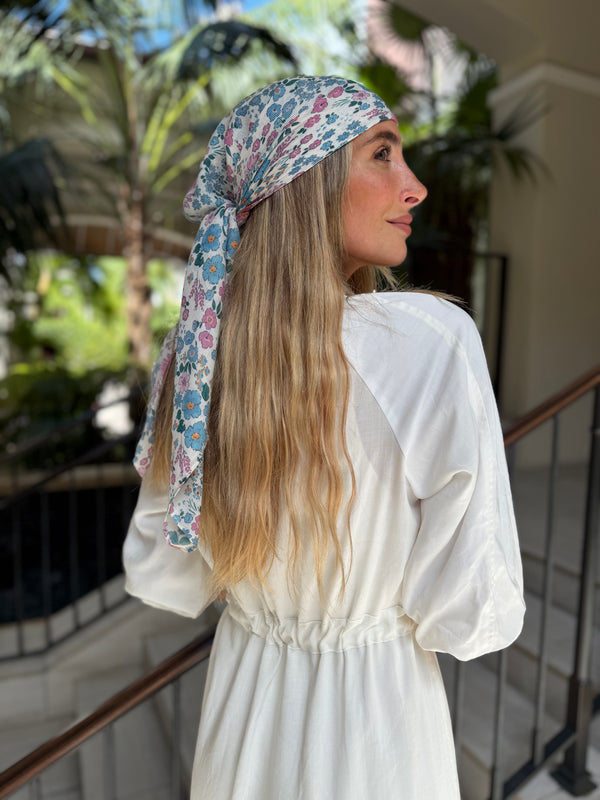 Ditsy Meadow Square Head Scarf