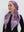 CLASSIC PRETIED Deep Plum Florals Head Scarf (WITH VELVET GRIP)
