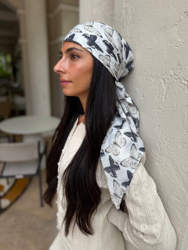 Noir Monarch Square Head Scarf