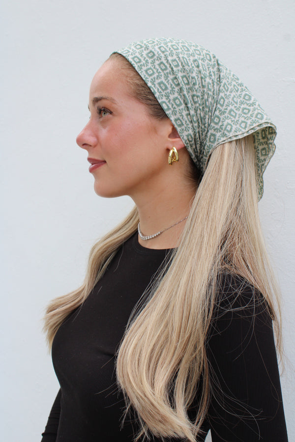 Sage Geo Bandana