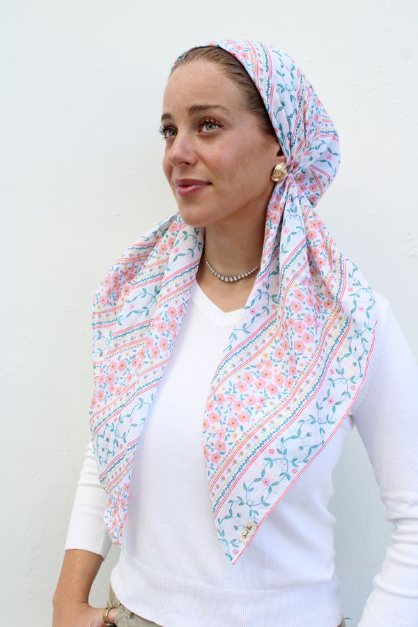 CLASSIC PRETIED Spring Festival Head Scarf (WITH VELVET GRIP)