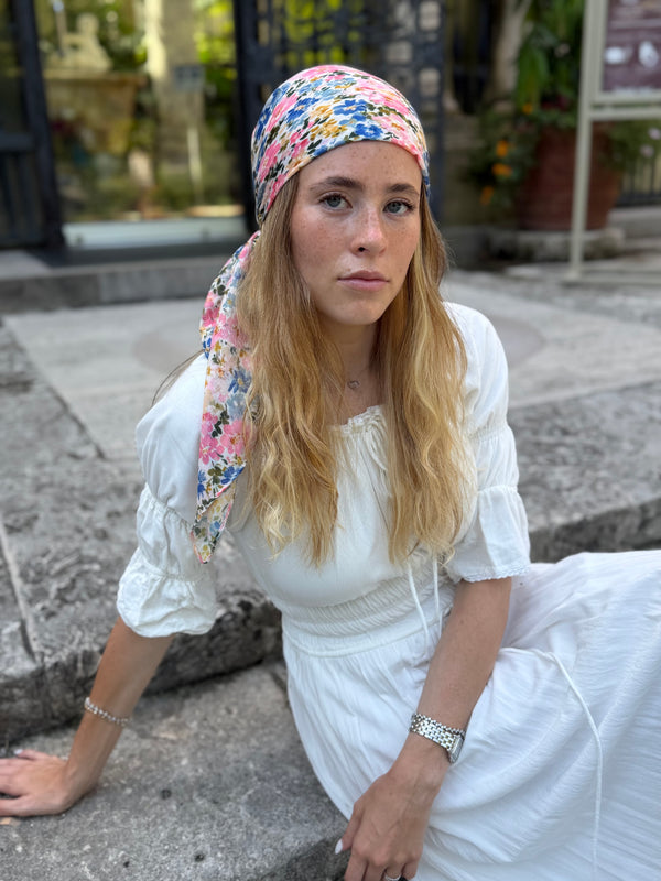 Petite Fleur Square Head Scarf