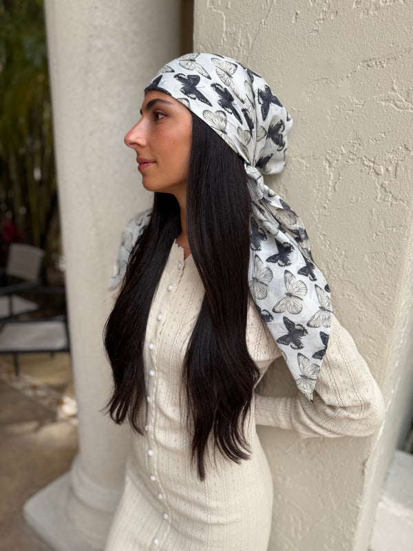 Noir Monarch Square Head Scarf