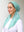 SHORT CLASSIC PRETIED Paisley Sage Green Head Scarf (WITH VELVET GRIP)