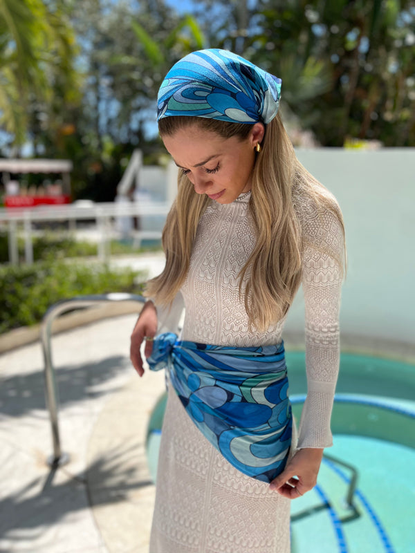 Inspired Blue Capri Bandana