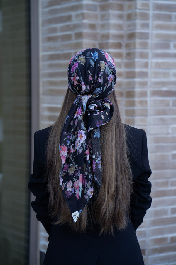 Magnolia Bloom Square Head Scarf