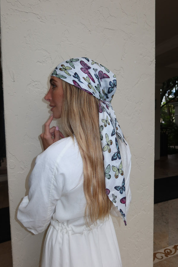 Butterfly Muse Square Head Scarf