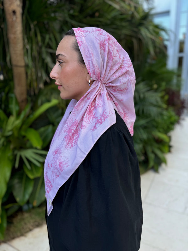 SB VERSATILE PRETIED Pink Floral Toile (WITH VELVET GRIP)