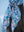 Blue Wildflower Square Head Scarf