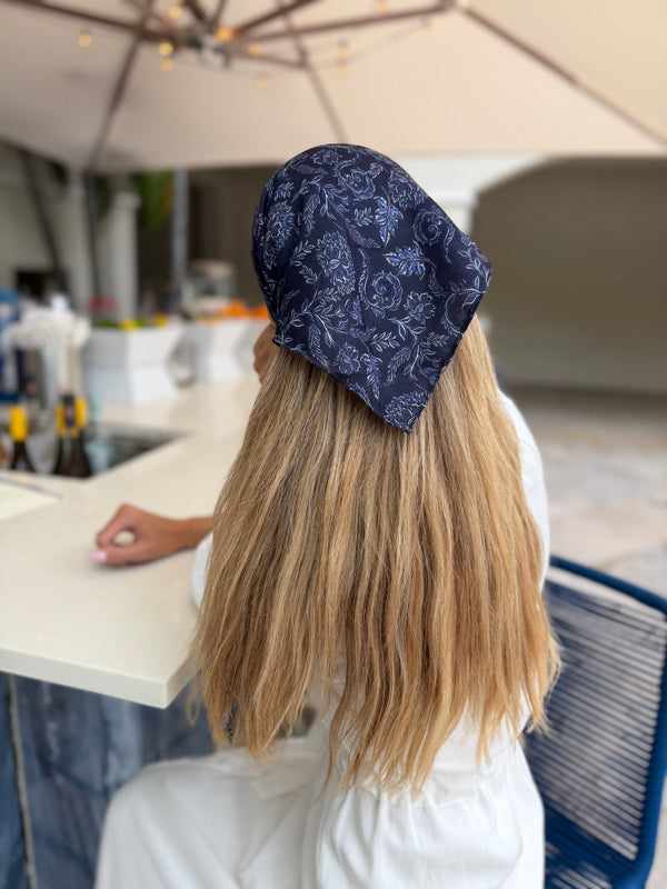 Navy Motif Bandana