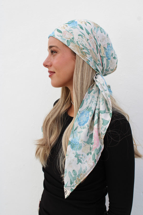 Pastel Garden Square Head Scarf