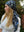 Navy Blossom Square Head Scarf