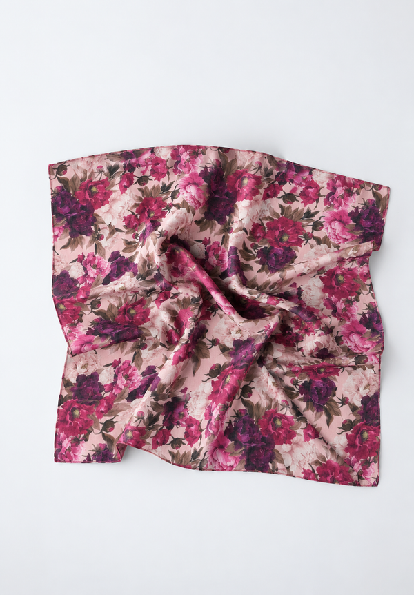 Deep Berry Floral Bandana