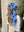 Azure Bloom Square Head Scarf