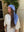 Paisley Dusty Blue Square Head Scarf