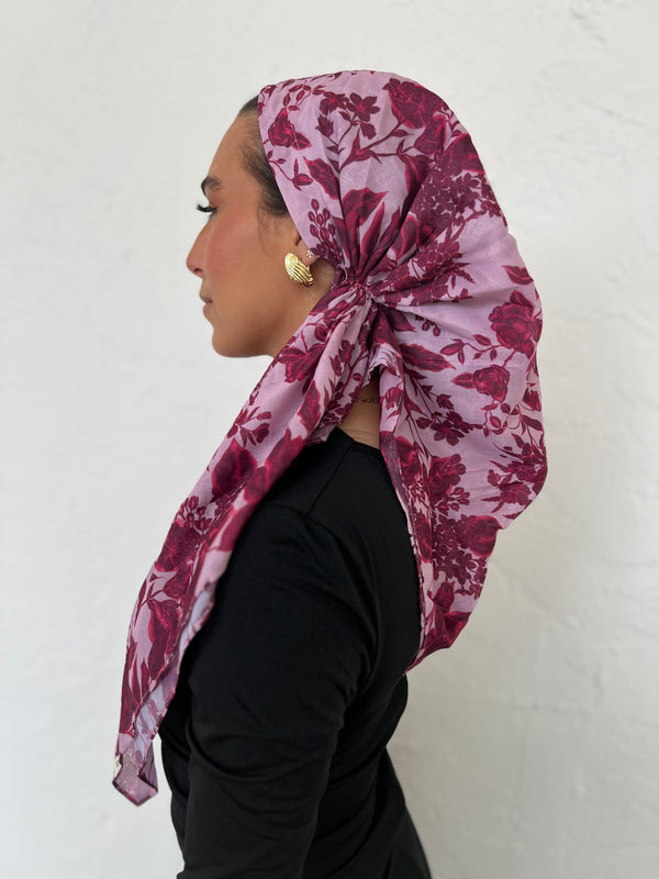 SB VERSATILE PRETIED Burgundy Floral (WITH VELVET GRIP)