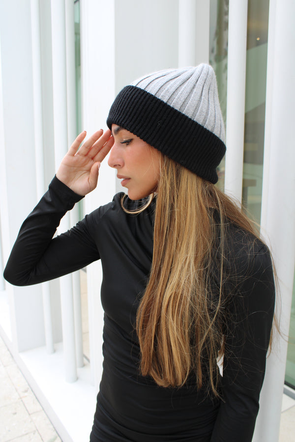 Monochrome Cuffed Beanie