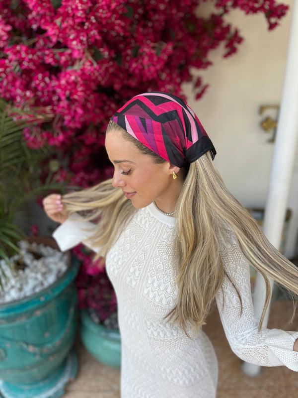 Inspired Fuschia Art Deco Bandana