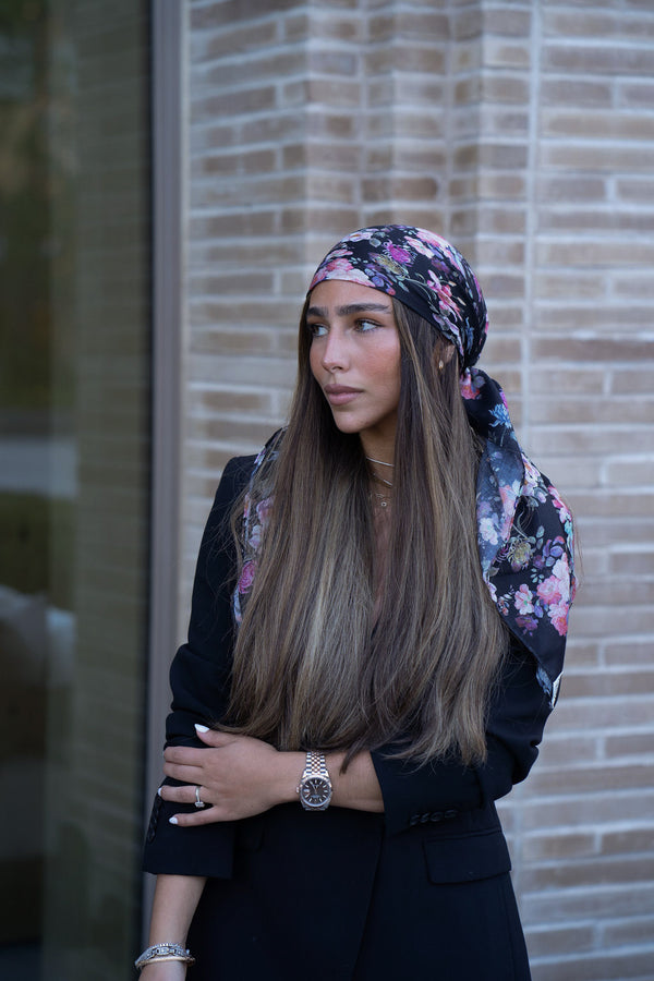 Magnolia Bloom Square Head Scarf