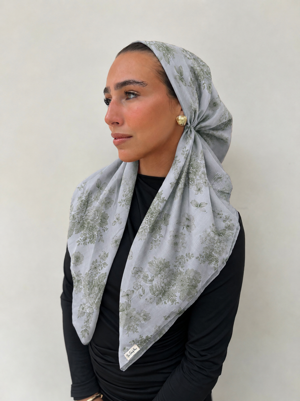 CLASSIC PRETIED Sage Garden Head Scarf