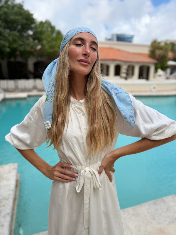 Bluebell Mist Square Head Scarf
