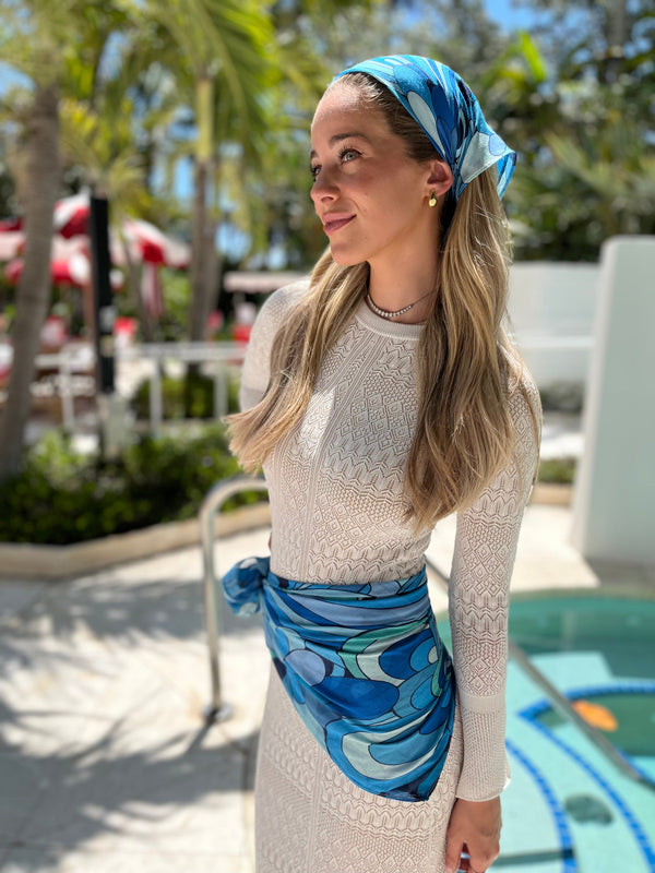Inspired Blue Capri Bandana